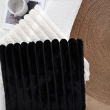 SOGA 2X Black Corduroy Square Cushion Soft Leaning Plush Backrest Throw Seat Pillow