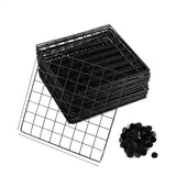 SOGA 2X Black Portable 12-Cube Storage Organiser Foldable DIY Modular Grid Space Saving Shelf