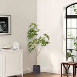 SOGA 2X 120cm Artificial Natural Green Schefflera Dwarf Umbrella Tree Fake Tropical Indoor Plant Home Office Decor
