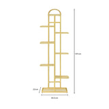 SOGA 8 Tier 9 Pots Gold Metal Plant Stand Flowerpot Display Shelf Rack Indoor Home Office Decor