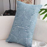 SOGA 2X 35cm Blue Throw Pillow Geometric Indoor and Outdoor Corded for Home Decor