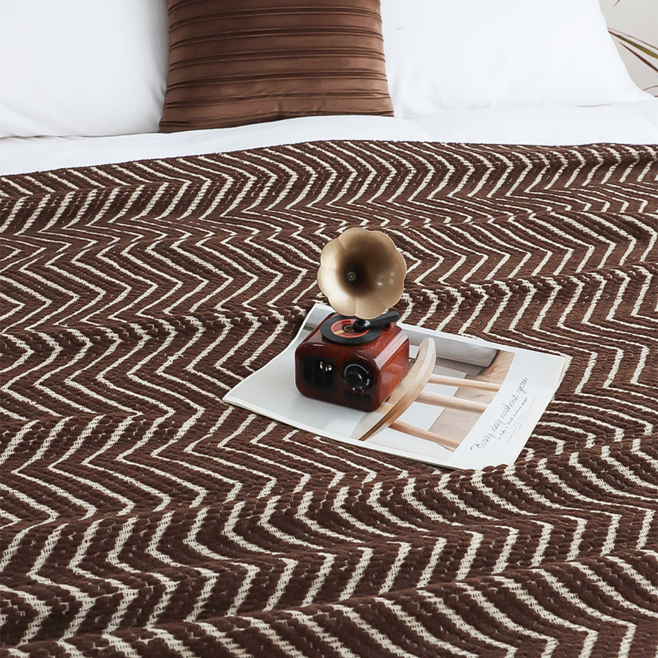 SOGA 2X Chocolate Brown Throw Blanket 130x170cm Soft Polyester