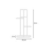 SOGA 2-Pack 4-Tier 5-Pot White Metal Plant Rack Flowerpot Display Stand