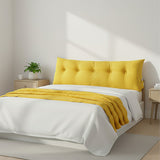 SOGA Home & Living Bundle – Yellow Triangular Wedge Pillow & Yellow Striped Flannel Throw