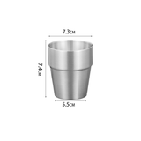 SOGA 175ml Stainless Steel Cups Set of 6 Reusable Durable Silver Drinking Tumblers