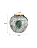 SOGA 21x22cm Green Small Ceramic Flower Vase Elegant Living Room Home Decor
