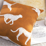 SOGA 2X 50cm Throw Pillow Brown and White Cheetah Animal Print for Home Décor