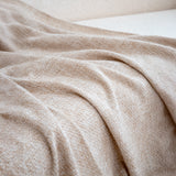 SOGA 130x190cm Earth Tone Blanket – Houndstooth Tassel Throw