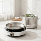 SOGA Kitchenware Bundle – 26cm Smart Induction Cooktop, Stainless Fry Pan & 9L Stock Pot