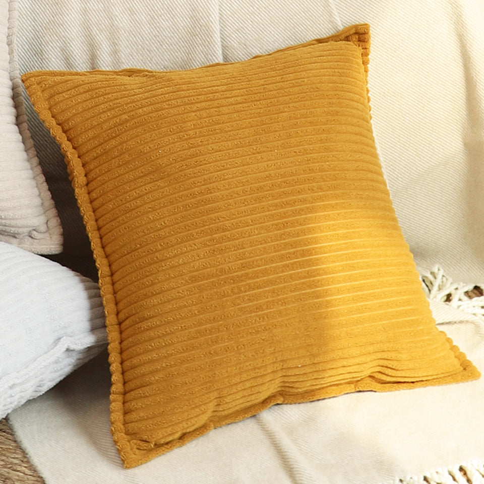 SOGA 50cm Throw Pillow Mustard Wabi Sabi Arches Indoor and Outdoor Kavka for Home Decor