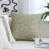 SOGA 50cm Modern Olive Green Speckled Pattern Textured Throw Pillow