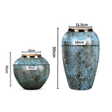 SOGA Home & Living Bundle – Light Blue Ceramic Flower Vases for Elegant Living Room Decor