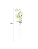 SOGA 85cm Blue Glass Tall Floor Vase and 12pcs White Artificial Fake Flower Set