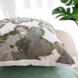 SOGA 45cm Abstract Gray Floral Watercolor Print Contemporary Throw Pillow