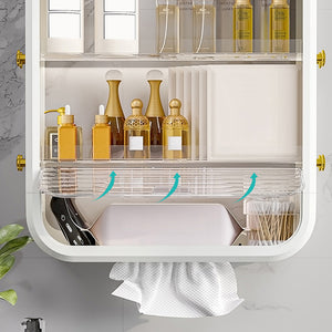 SOGA White Multi Tier Cosmetic Storage Rack Bathroom Vanity Tray Display Stand Organiser