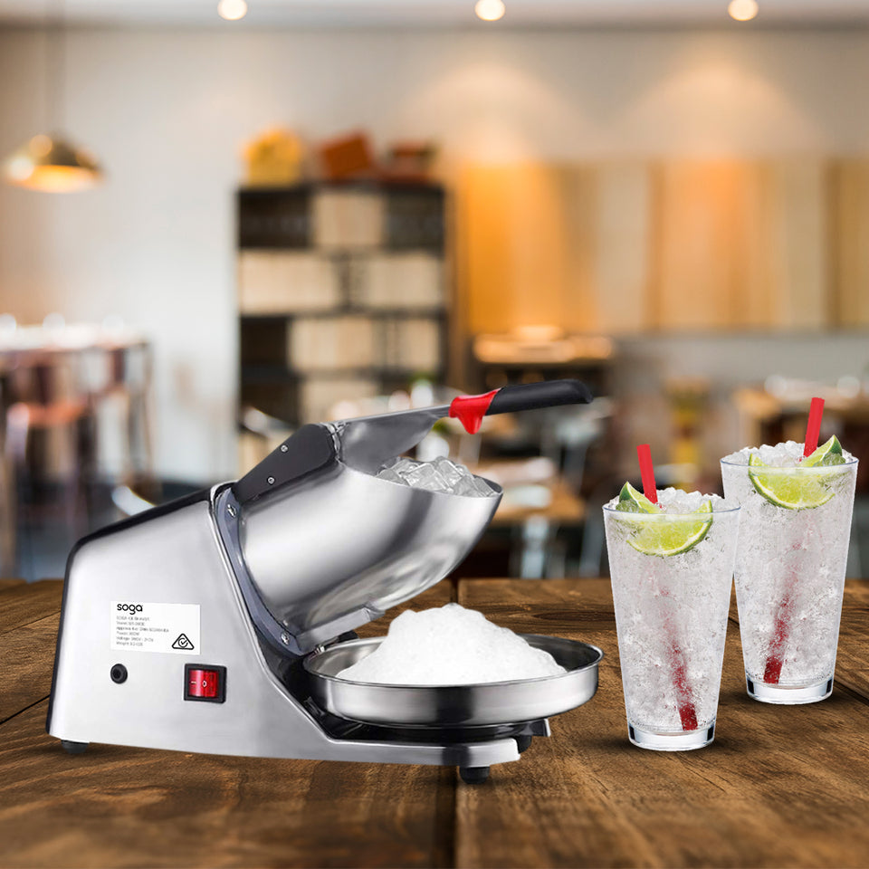 SOGA 2X Electric Ice Shaver Crusher Smoothie Maker 300W