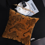 SOGA 2-Pack 45cm Dark Brown Leopard Print Throw Pillows