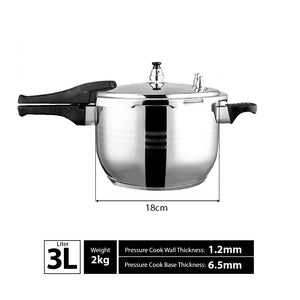 2X 3L Commercial Grade Stainless Steel Pressure Cooker