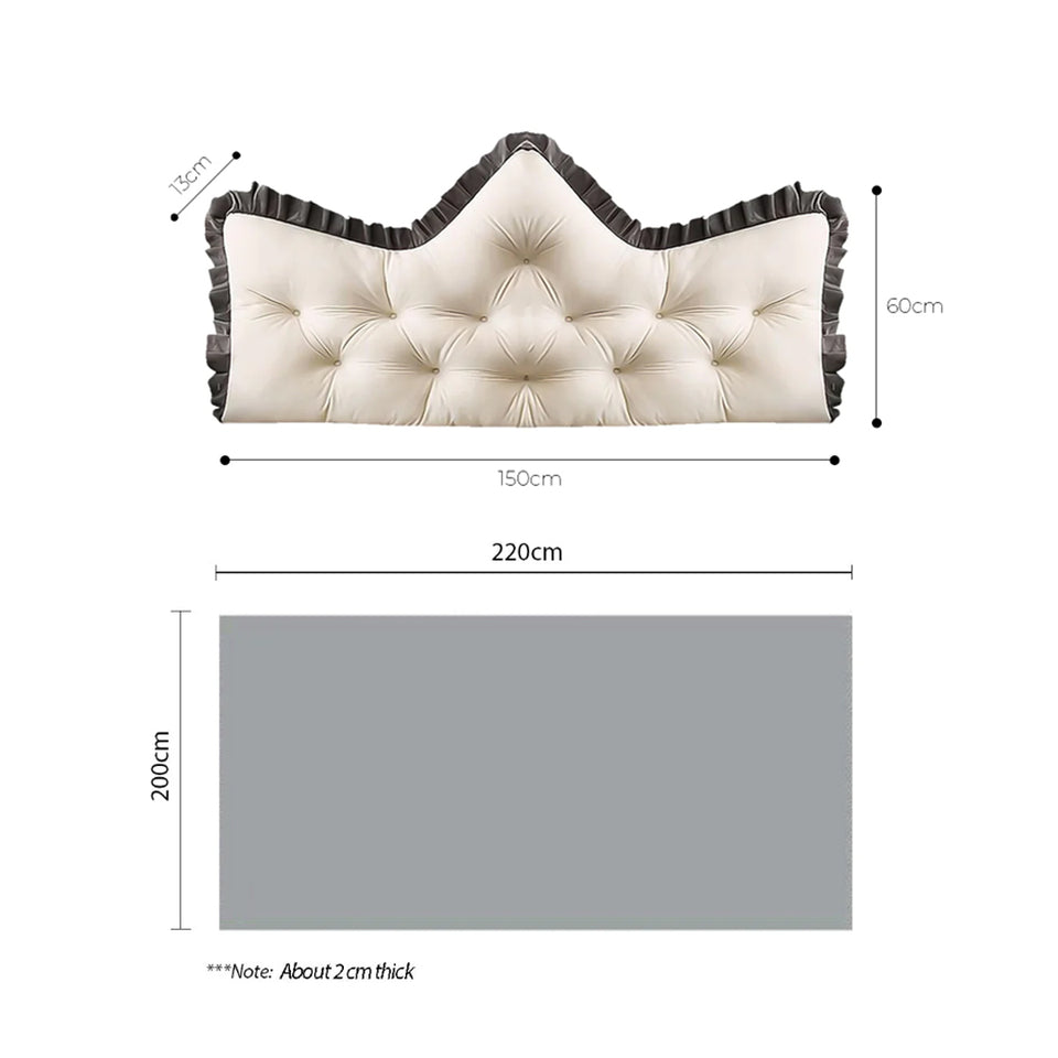 SOGA Home & Living Bundle – Cream Tufted Crown Pillow & Black Cozy Flannel Throw Blanket