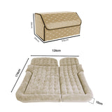 SOGA Car Bundle – Beige Leather Collapsible Trunk Organizer & Inflatable Boot Mattress