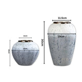 SOGA Home & Living Bundle – White & Grey Ceramic Flower Vases for Elegant Living Room Decor