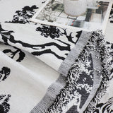 SOGA Two-seater White Sofa Cover Tree Print 180x260cm Polyester