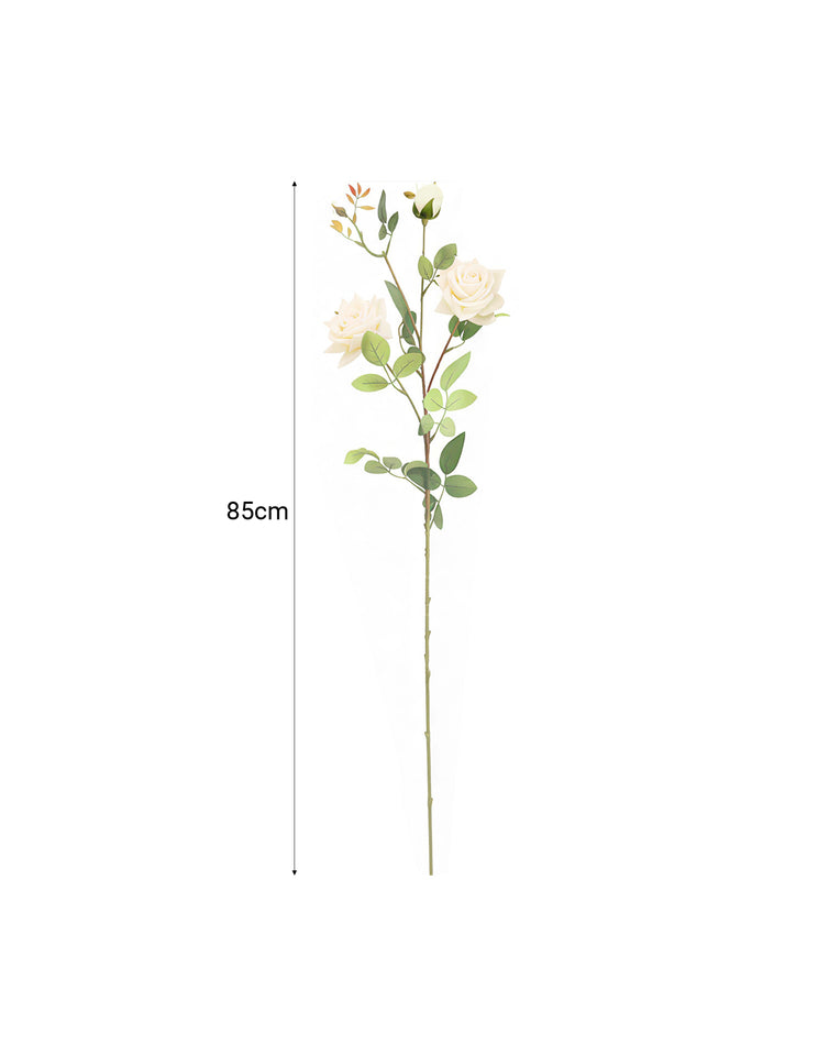 SOGA 51cm Green Glass Tall Floor Vase with 12pcs White Artificial Fake Flower Set