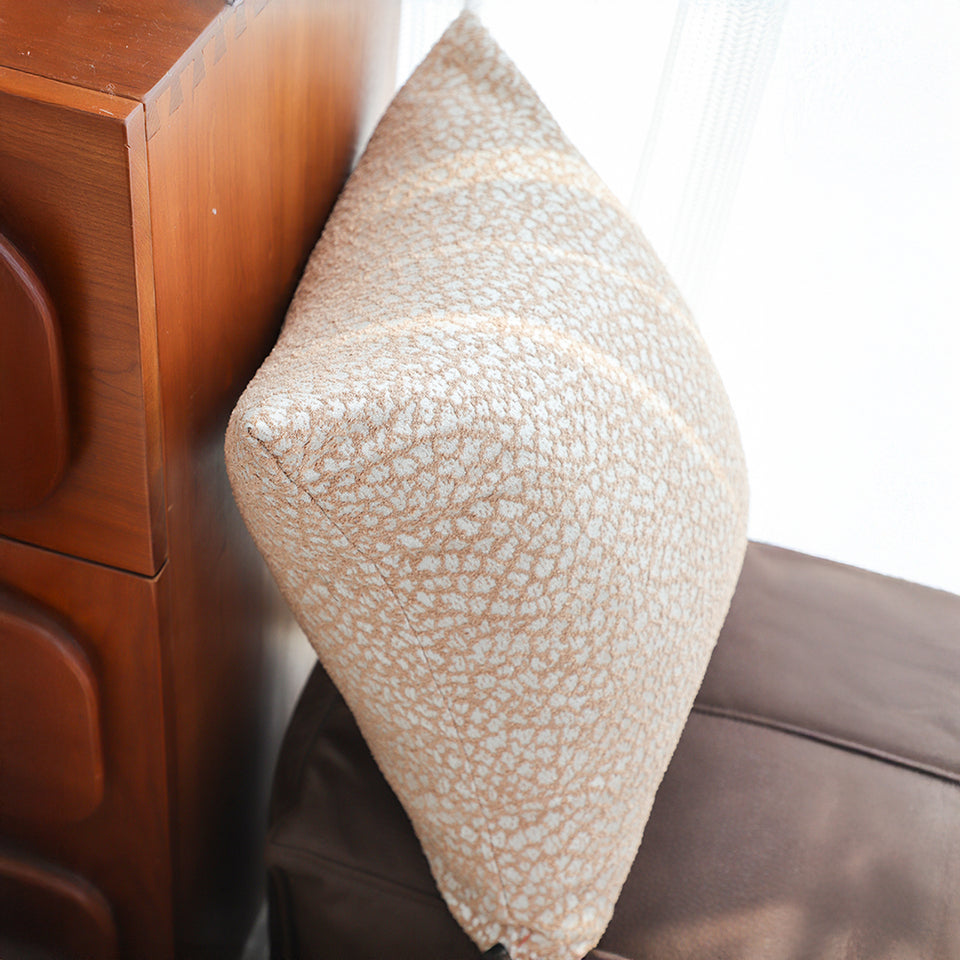 SOGA 50cm Neutral Beige Speckled Pattern Contemporary Throw Pillow