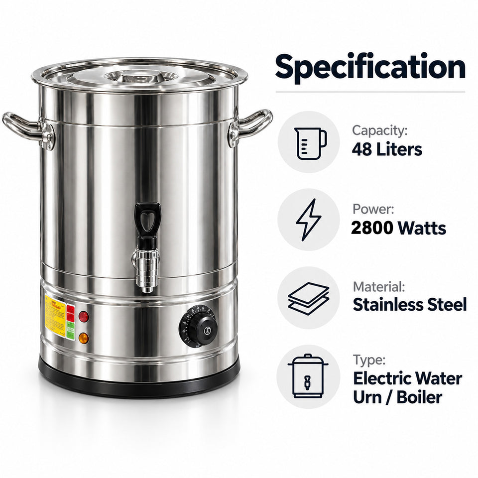 SOGA 48L 2200W Stainless Steel Commercial Hot Water Urn