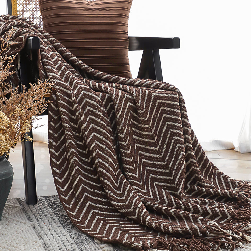SOGA 2X Chocolate Brown Throw Blanket 130x170cm Soft Polyester