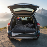 SOGA Car Bundle – Black Back Seat Storage Organizer & Portable Inflatable Boot Mattress