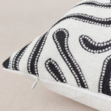 SOGA 50cm Black White Abstract Swirl Pattern Decorative Throw Pillow