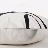 SOGA 45cm Square Modern Minimalist Black Letter Print Decorative Throw Pillow