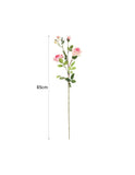 SOGA 51cm Blue Glass Tall Floor Vase with 12pcs Pink Artificial Fake Flower Set