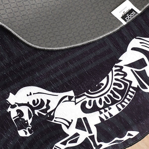 SOGA One-Seater Black Horse Print 90x90cm Throw Blanket Sofa Cover