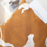 SOGA 2X 50cm Throw Pillow Brown and White Cheetah Animal Print for Home Décor