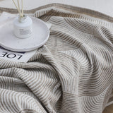 SOGA Beige Geometric Swirl Throw Blanket 130x180cm Polyester