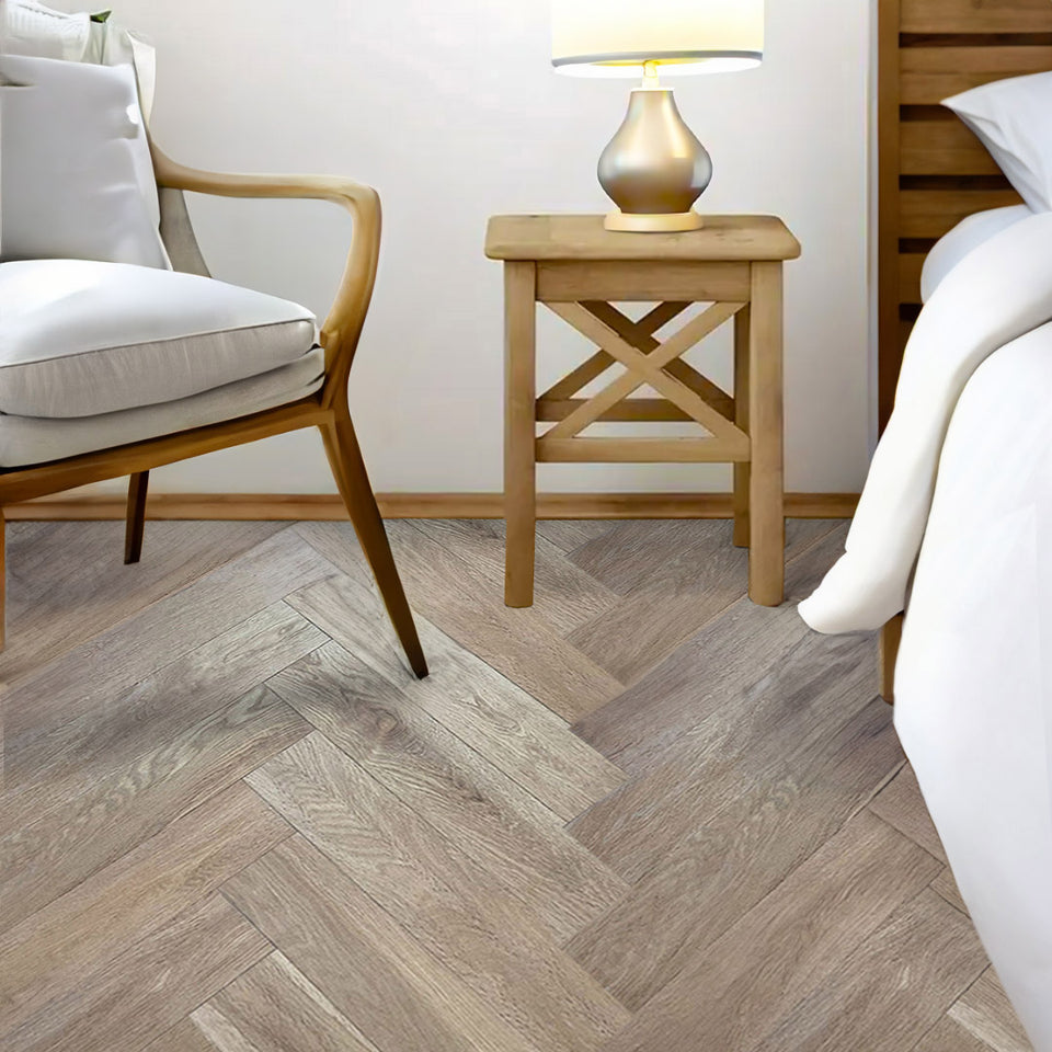 Timbo Solid Oak Herringbone Parquet Timber Flooring Premium Quality Floorboards -BOX