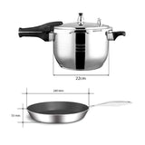 SOGA Kitchenware Bundle – 5L Stainless Steel Pressure Cooker & 28cm Non-Stick Fry Pan