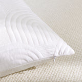 SOGA 2X 30cm White Textured Geometric Pattern Decorative Throw Pillow