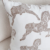 SOGA 50cm White Decorative Horse Pattern Cushion Throw Pillow