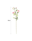 SOGA 51cm Green Glass Tall Floor Vase with 12pcs Pink Artificial Fake Flower Set