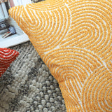 SOGA 2X 50cm Mustard Yellow Throw Pillow Geometric Indoor and Outdoor Corded for Home Decor