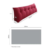 SOGA Home & Living Bundle – Rose Red Triangular Wedge Pillow & Burgundy Striped Flannel Throw