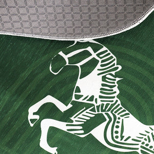 SOGA Two-Seater Green Horse Print 90x180cm Throw Blanket Sofa Cover