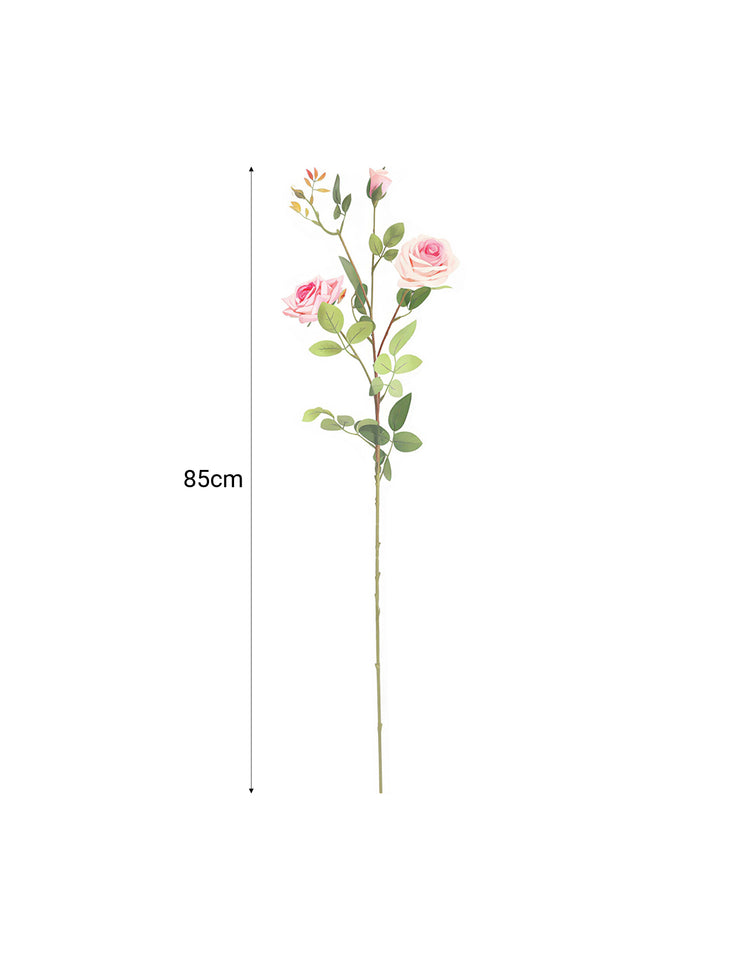 SOGA 67cm Green Glass Tall Floor Vase and 12pcs Pink Artificial Fake Flower Set