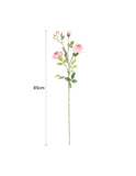SOGA 67cm Green Glass Tall Floor Vase and 12pcs Pink Artificial Fake Flower Set
