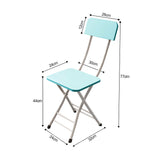 SOGA Blue Foldable Chair Space Saving Lightweight Portable Stylish Seat Home Decor Set of 2
