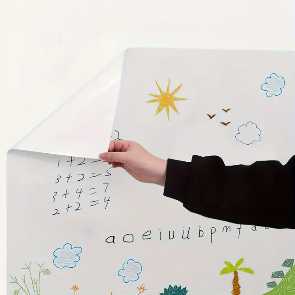 SOGA 60cm x 500cm Clear Dry Erase Whiteboard Wall Sticker