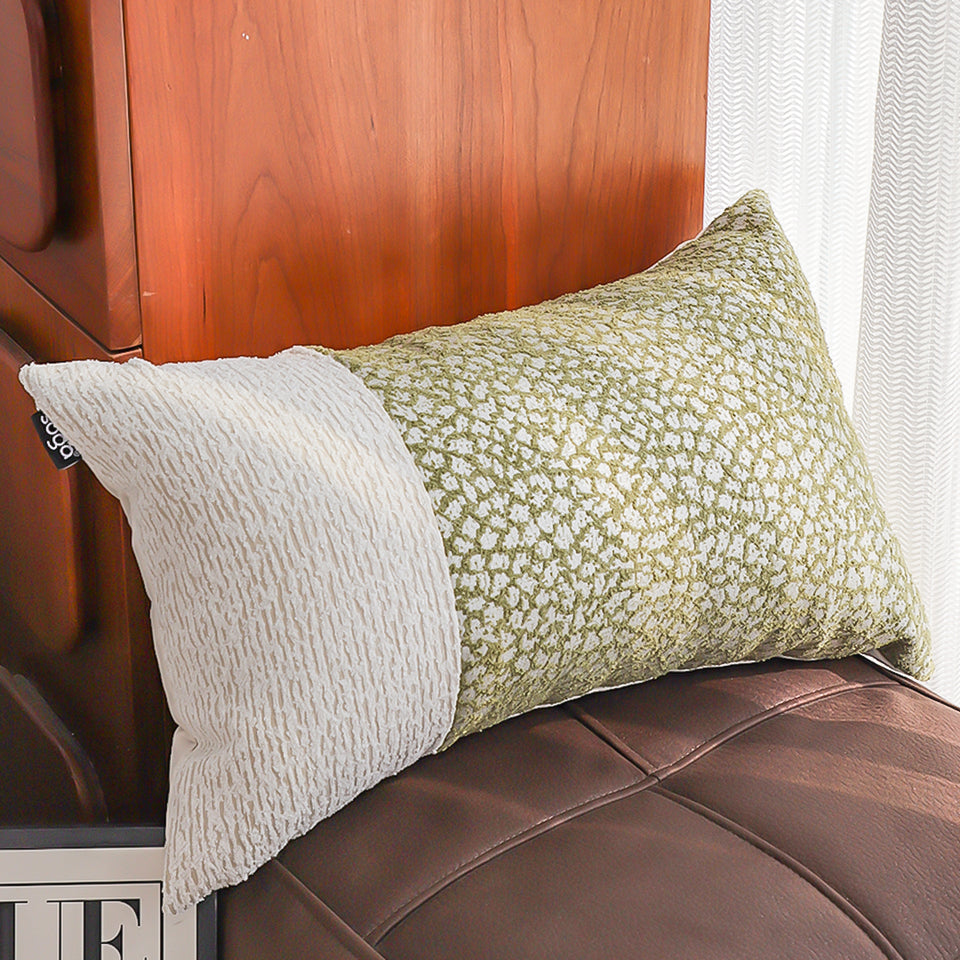 SOGA 2X 35cm Modern Two-Tone Textured Block Design Throw Pillow